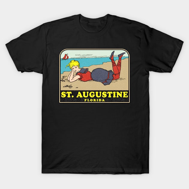 Vintage St. Augustine Florida Travel Decal T-Shirt by anchorandhope